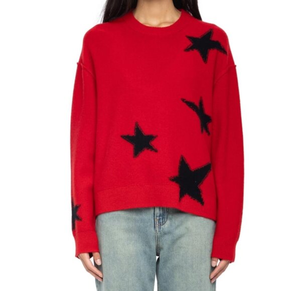 Zadig & Voltaire Markuz WS Stars Graphic Cashmere Sweater - Picture 4 of 7
